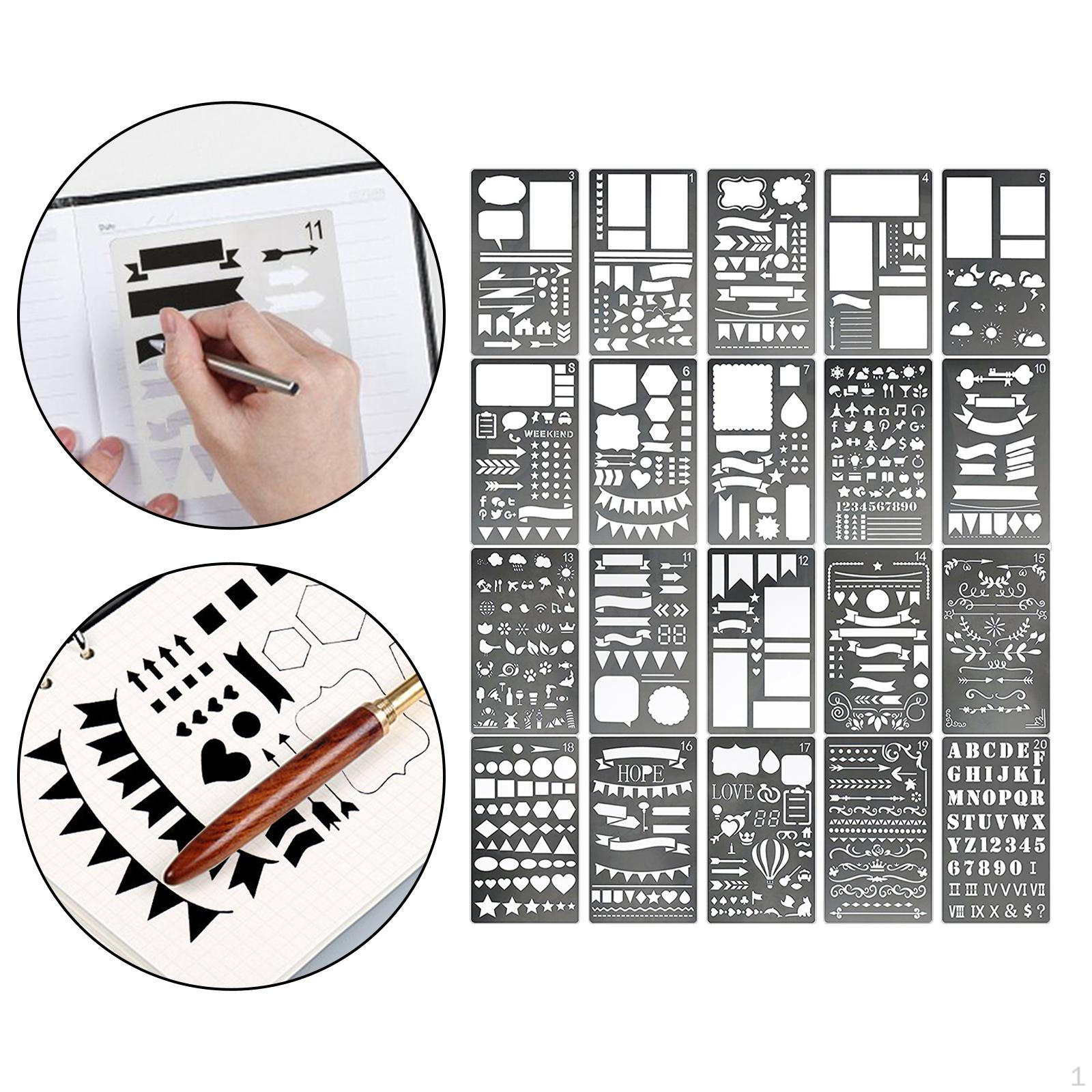 20x трафареты для рисования, рисования, креативного тиснения, шаблоны для пола