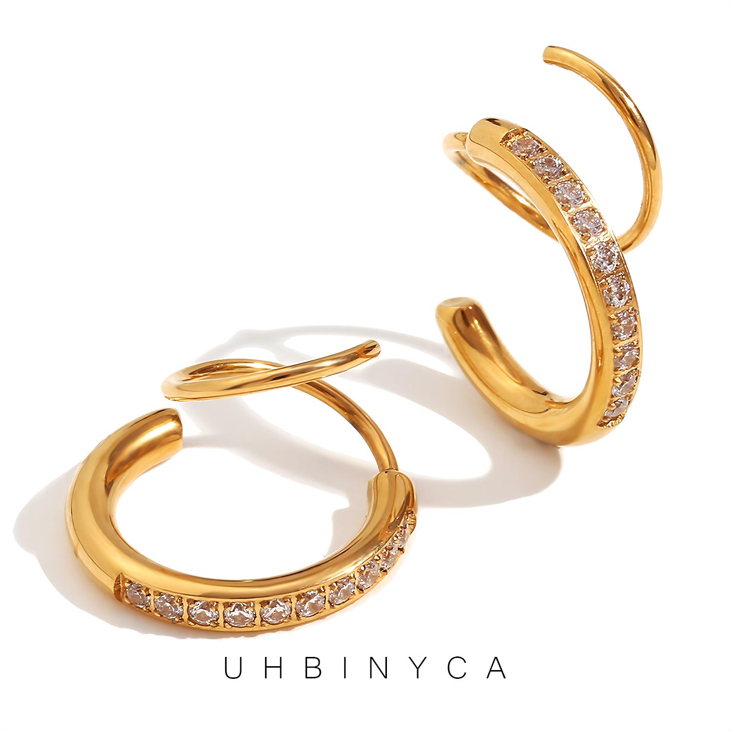 Женские спиральные серьги креативного дизайна, нержавеющая сталь